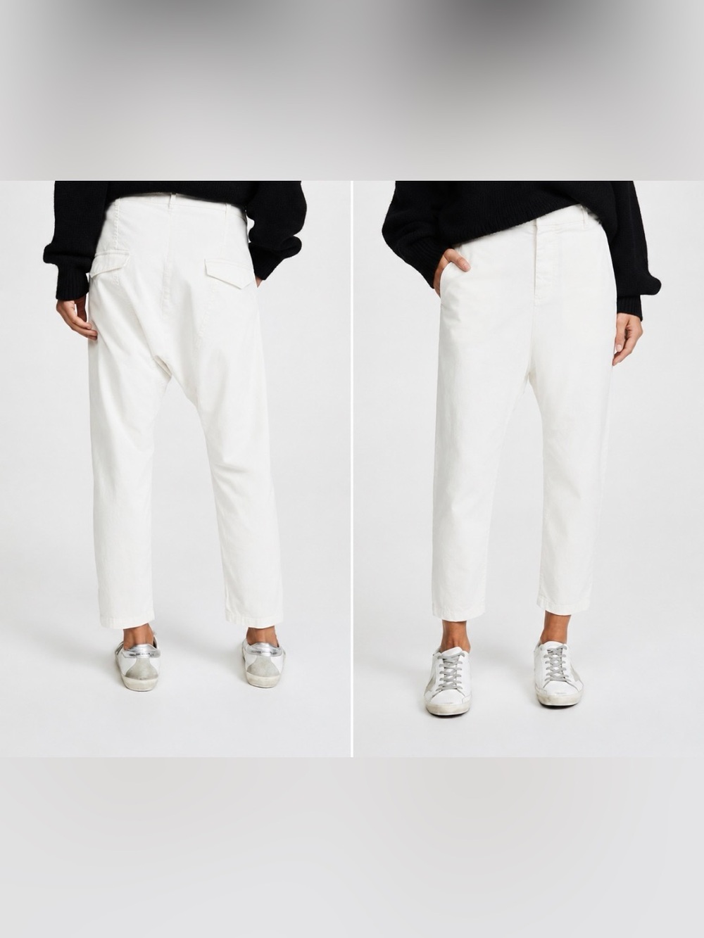 Nili Lotan Paris Pant – White Cotton Stretch Chino | Size 8 | NWT